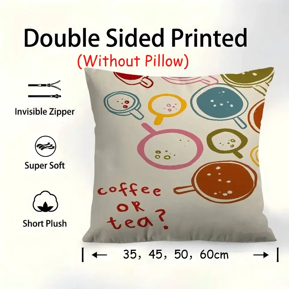 1pcs Wine Glass Alcohol Double-sided Printed pillow cover Short plush Suitable living rooms bedrooms sofas throw cushion cover