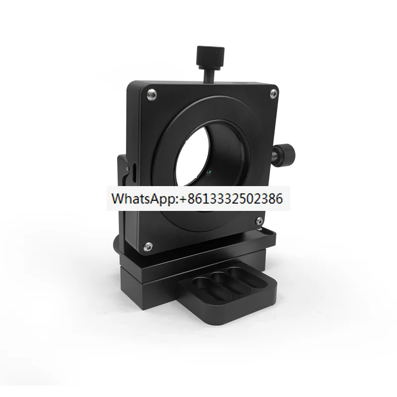 Optical precision adjustment mirror frame with SM threaded hole rotation and translation adjustment frame optical installation