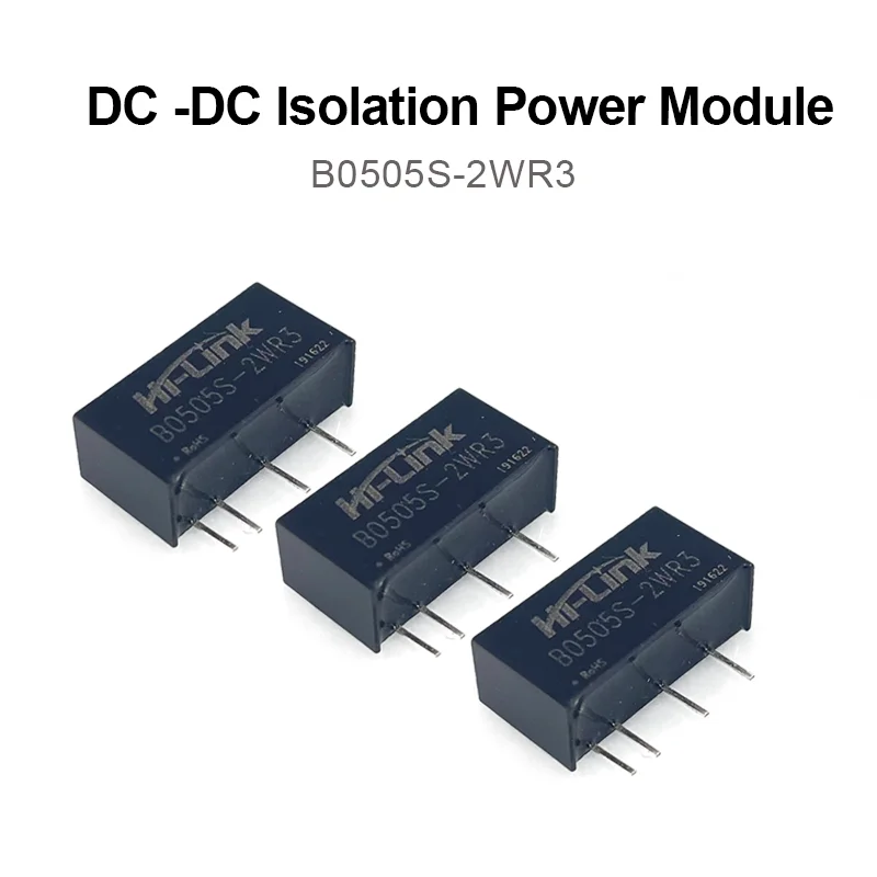 Miễn Phí Vận Chuyển 10 Chiếc Hi-Link 5V 2W DC DC Bộ Chuyển Đổi Điện Áp Biến Áp B0505S-2WR3 Size Nhỏ Thấp chi Phí Hiệu Suất Chuyển Đổi 90%