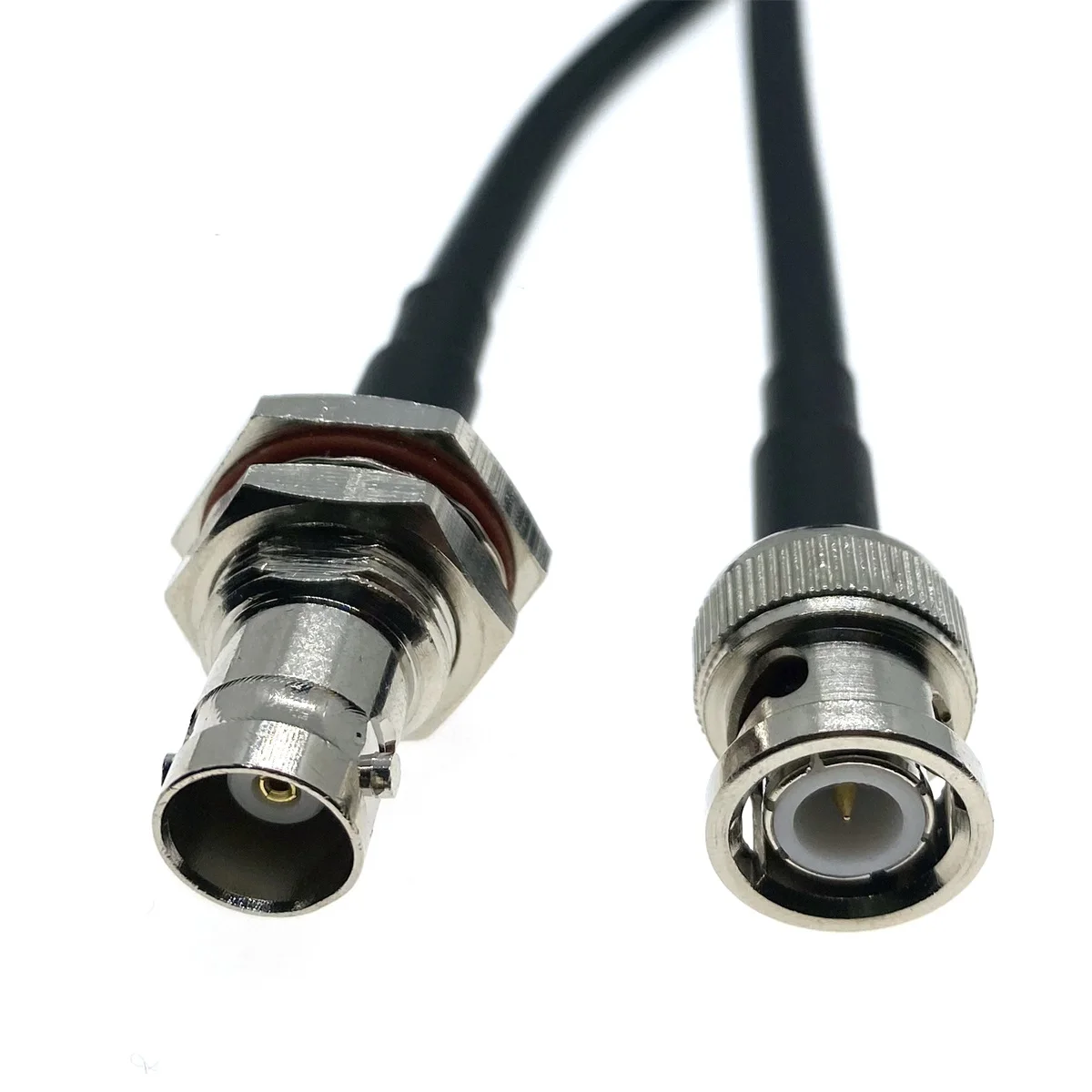 Adapter BNC męski na BNC żeński Bulkhea RG58 Kabel koncentryczny RF 50 Ohm do systemu kamer wideo Przedłużacz koncentryczny BNC Pigtail Cord