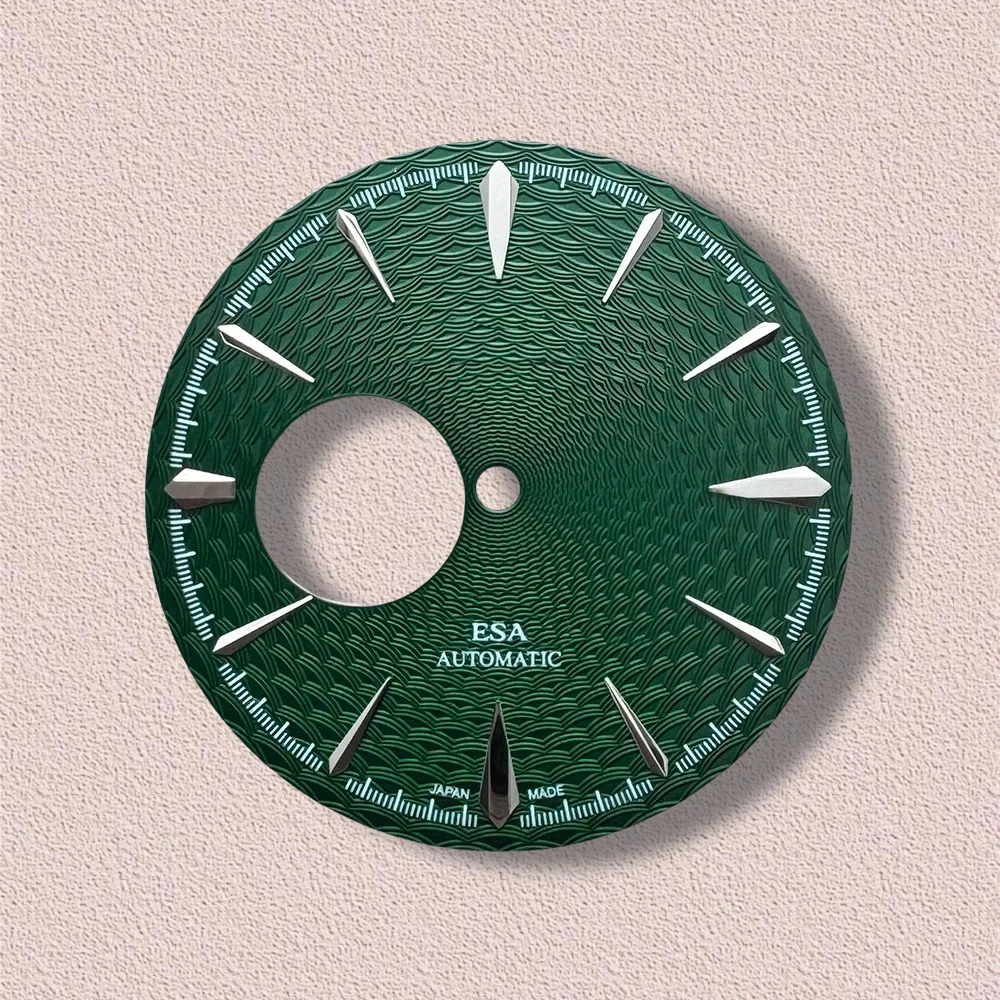 35mm S Logo Cocktail Hollow Out Dial Fit NH35/NH36/NH38 Movement High-Quality Woven Pattern Dial Watch Modification Accessories