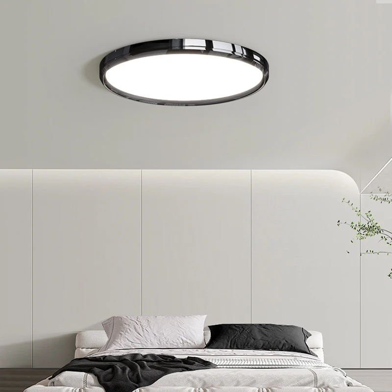 Ultra-thin Glossy LED Ceiling Lamp Bedroom Ceiling Lamp Living Room Simple Style Light Luxury Lighting Decorative Lamps