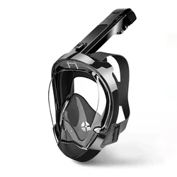 Full Face Diving Mask for Men Women Swim Snorkel Mask with Detachable Camera Mount Adult Snorkeling Tube Goggles Set Scuba Gear