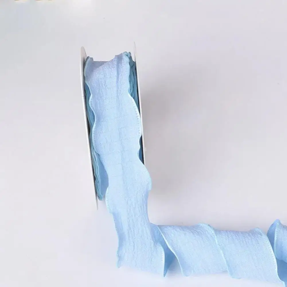 Diy الحرف الشريط الصلبة البوليستر كشكش حافة الشريط Diy بها بنفسك الخياطة هدية التفاف باقات الزفاف زينة عيد الميلاد الأزهار