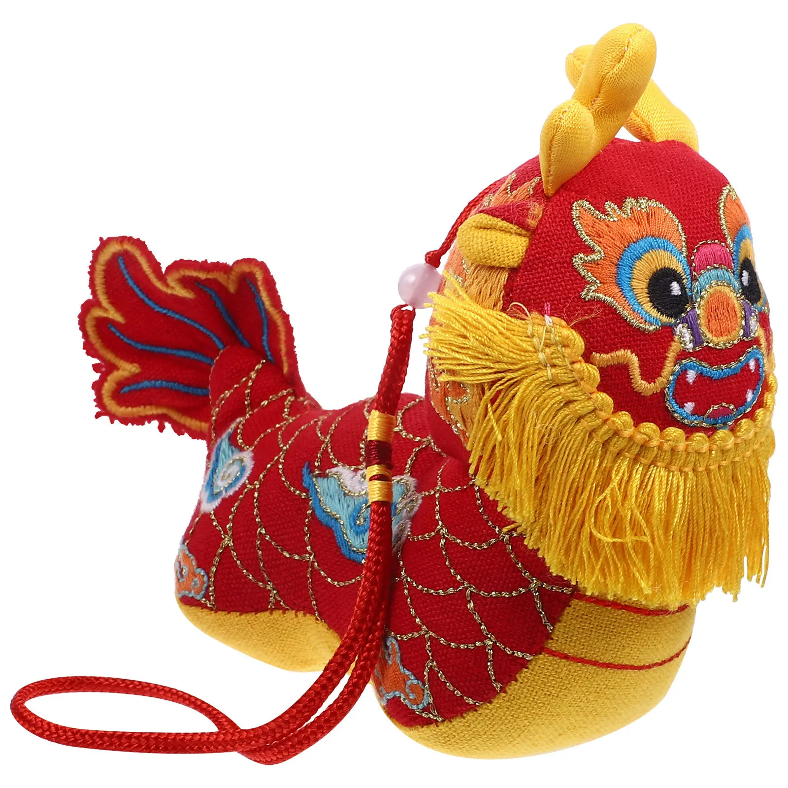 السنة الصينية الجديدة معلقة التنين التميمة لينة محشوة التنين الكرتون ديكور للمنزل سيارة جدار هدية عيد ميلاد الحيوانات المحشوة