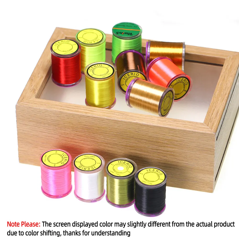 220Yards/Spool 75D High Tensile Fly Tying Thread Nylon High Light Line For Tying Dry Fly Nymphs Streamers Trout Fishing Lures
