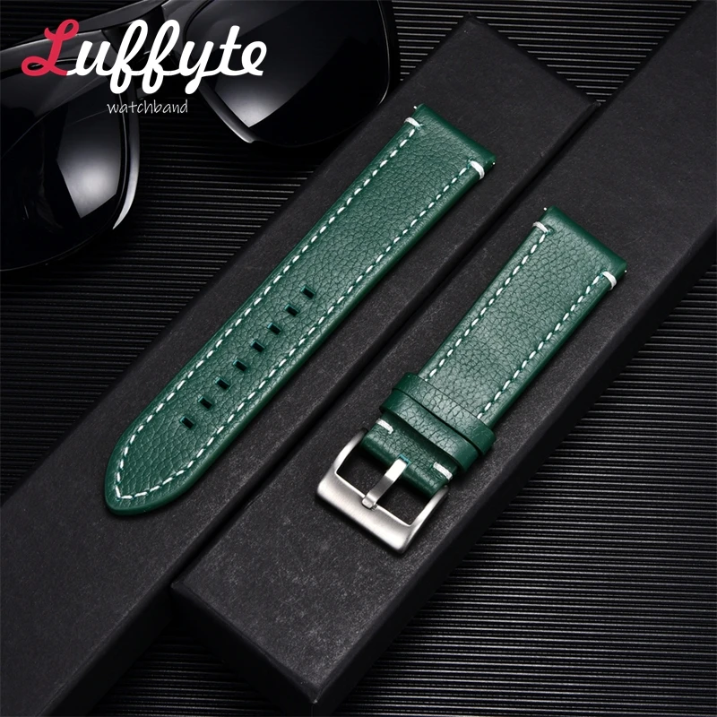 Women Men Quick Release Watchband Belt 18mm 20mm 22mm 24mm Double-sided Smartwatch Band Yellow Brown Red Blue Watch Accessories