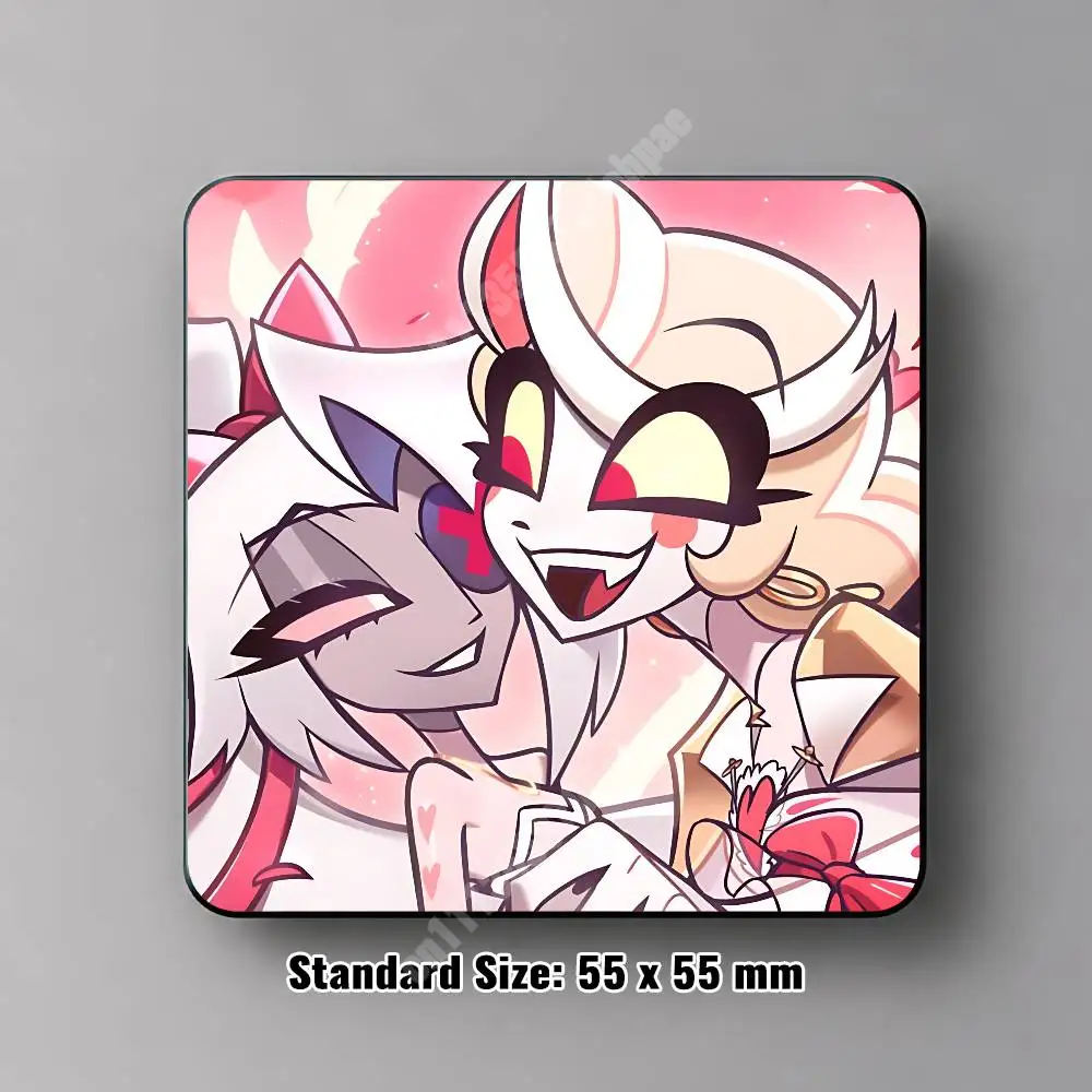 H-Hazbin H-Hellaverse Charlie Vaggie Magnetic Sticker Reusable Fridge Decal for Metal Surfaces Magnet Marker