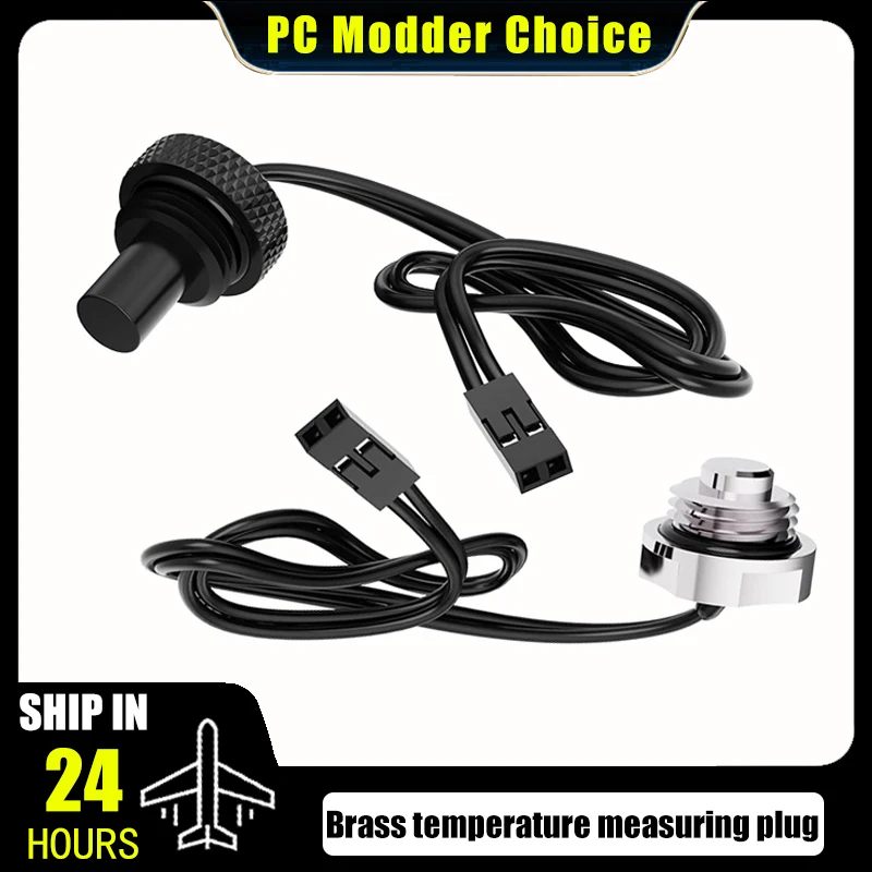 

FREEZEMOD Temperature Measuring Plug Fitting For Water Cooling Reservoir 3950 G1/4 Temp. Sensor 10K Waterproof DuPont Terminal
