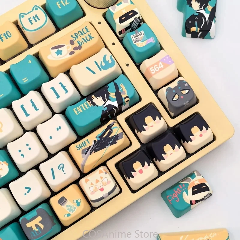 

Asaba Harumasa Zenless Zone Zero Anime Keycaps Key Cherry Profile Pbt Thermal Sublimation Mechanical Keyboard Keycaps keyboard