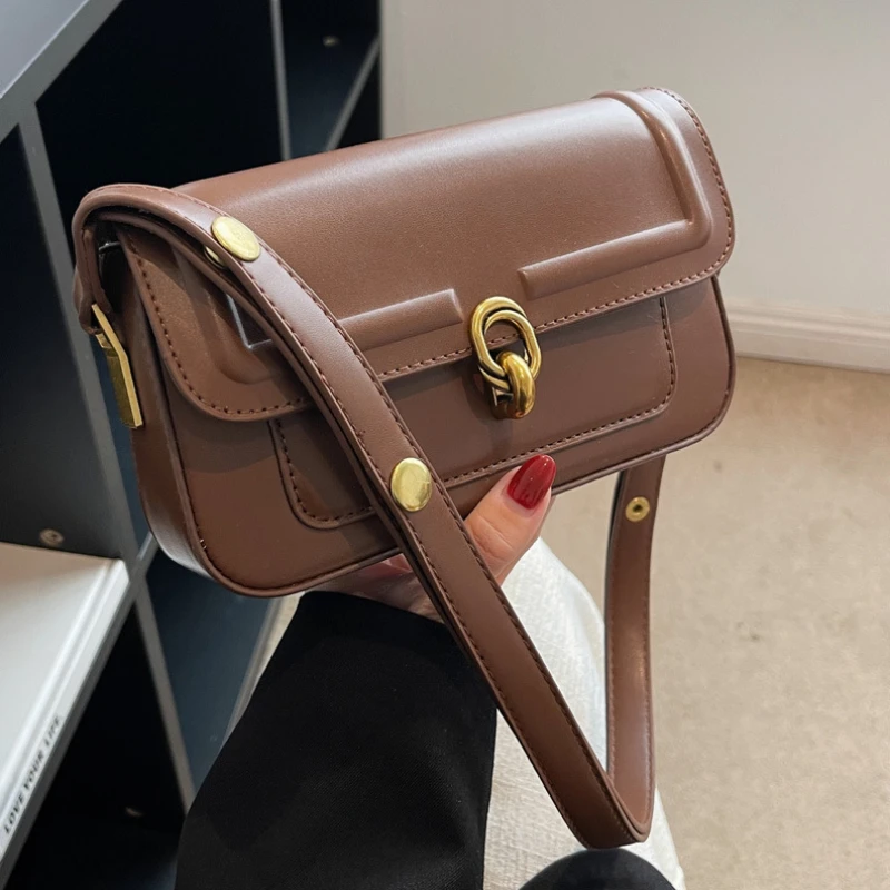 2023 Hit Trend Luxury Female Branded Trendfing Crossbody Bag Pu Underarm Handbag Vintage Small PU Leather Armpit Bags For Women