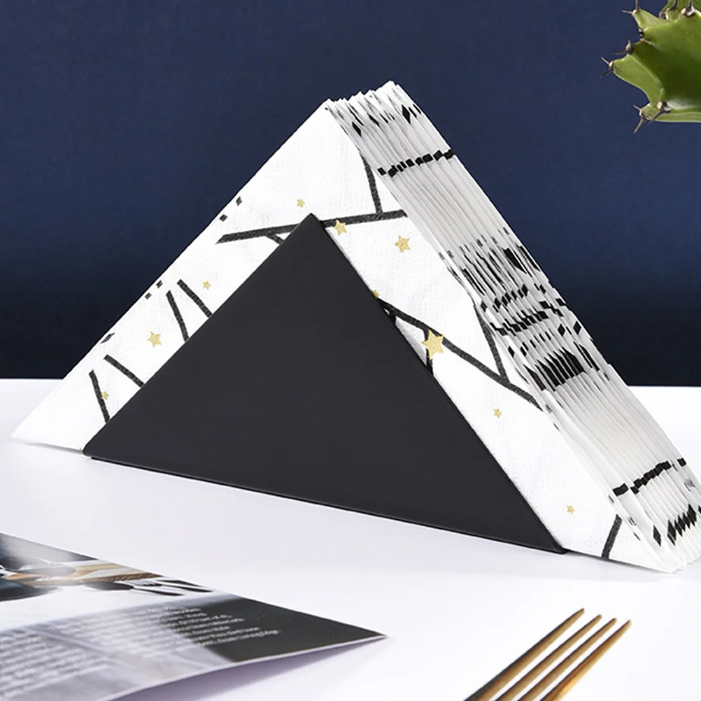 

Stainless Steel Triangular Paper Towel Holder Napkin Container Vertical Tissue Rack for Kitchen Home Use