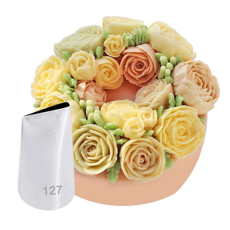 1PCS Flower Cream Piping Nozzle Decorating Icing Tip For Creating Tulip Rose Petal Shape Baking &Pastry Tools Bakeware #127