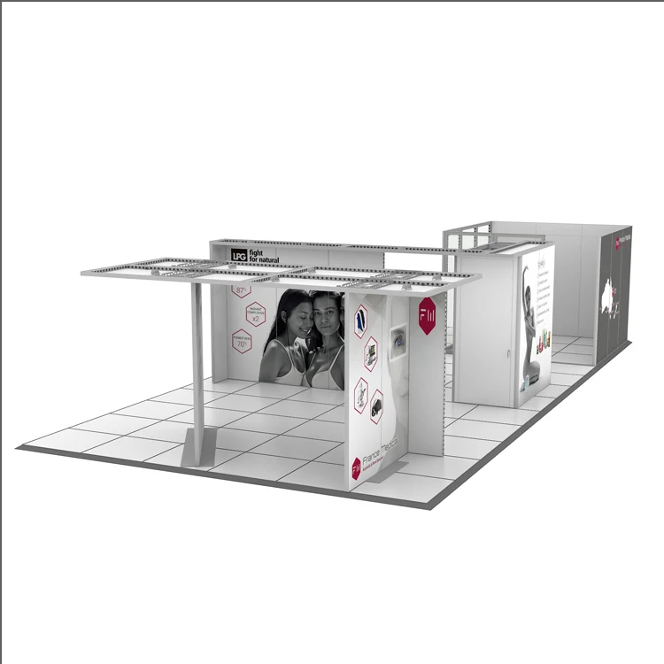 Exibição de feiras médicas de 20x40 pés com design gráfico para venda