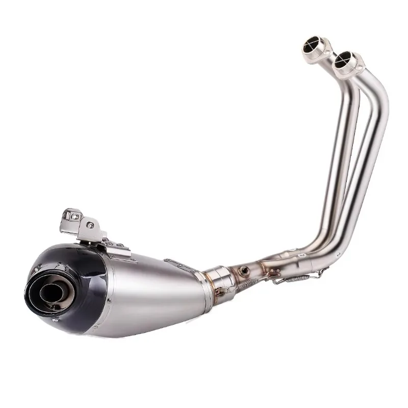 Stainless Full Exhaust Muffler Styem  Motorcycle Front Exhaust Tube Pipe  Racing Line for YAMAHA MT07 Exhaust Pipe 2014-2022