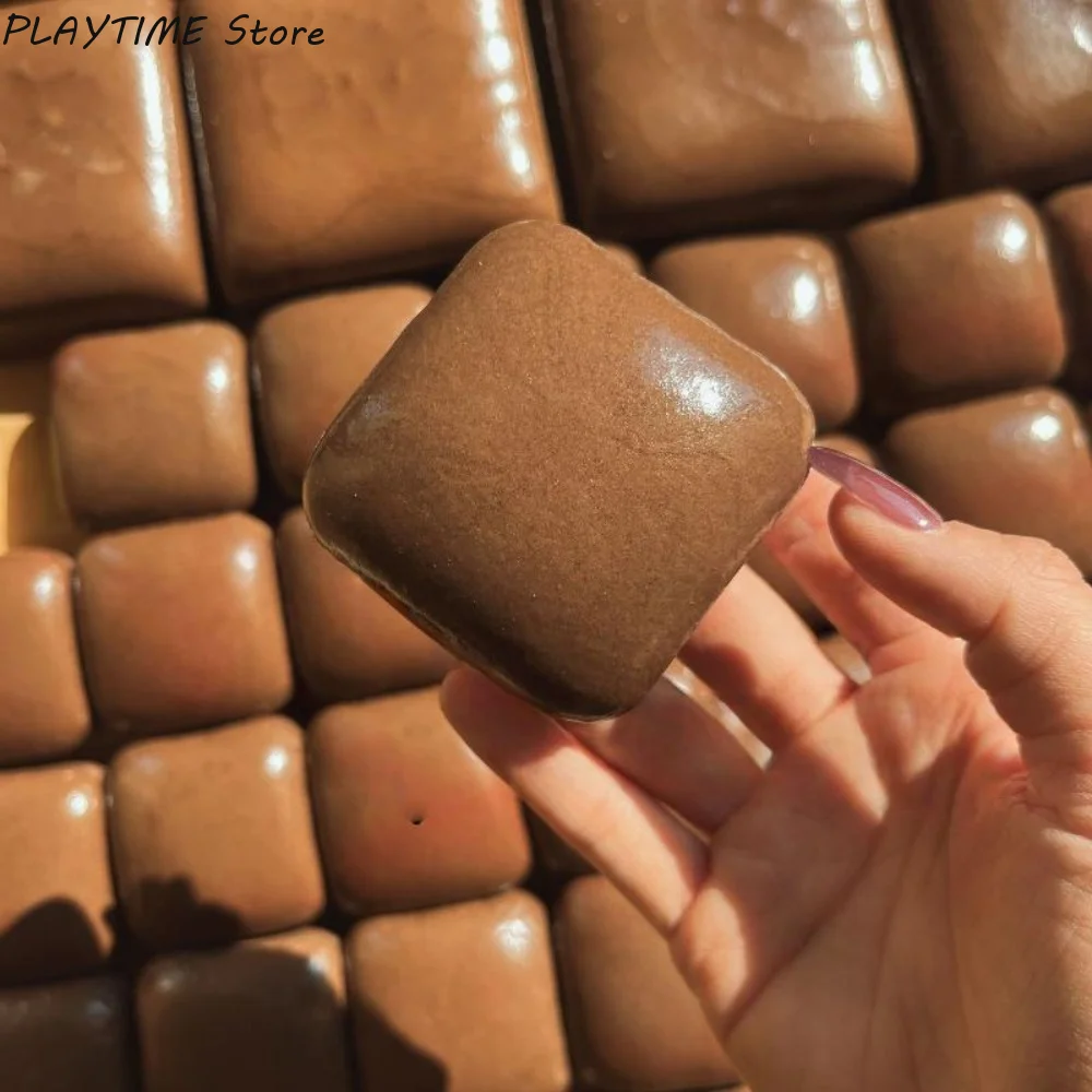 Simulated Square Bread Squeeze Toy Slow Rising Small Toast Sensory Fidget Toys Squishy Toys Stress Relief Toy Gifts