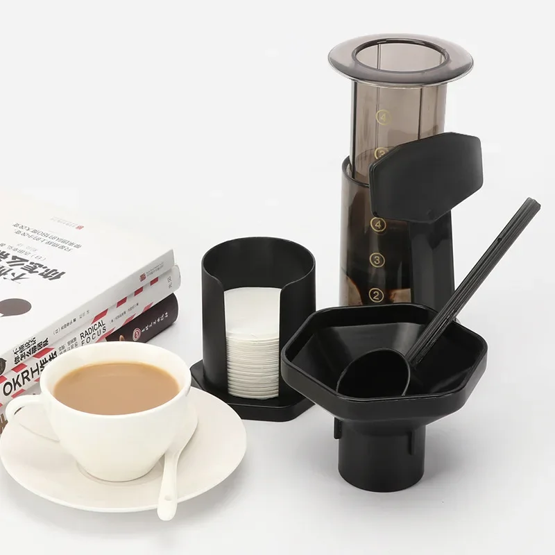 Filter Press Coffee Pot, Hand Press Coffee Maker, Portable Coffee Filter, AeroPress Machine, Cafe Accessories