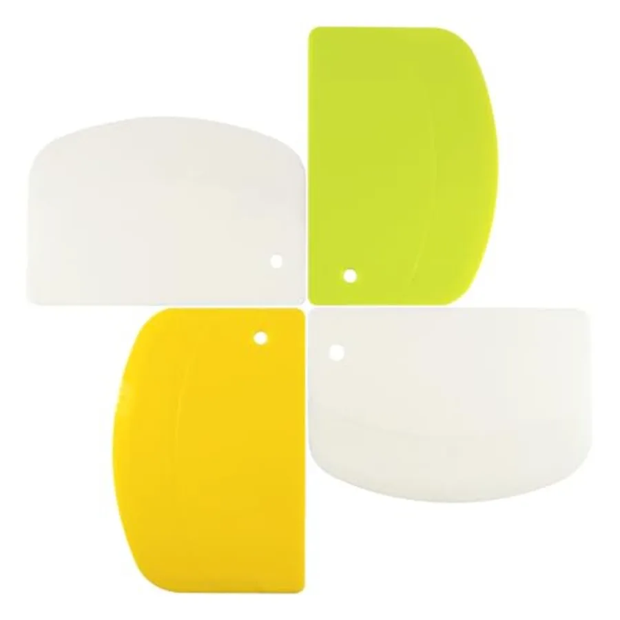 

4-комп. скребок для чаши и скребок для теста, универсальный кухонный скребок Beh, гибкий пластиковый скребок с изогнутыми краями для выпечки тортов Fo