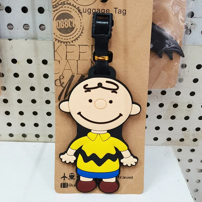 Snoopy Luggage Tag Cartoon Women Men Suitcase Identifier Label Baggage Boarding Bag Tag Name ID Address Holder Travel Accessorie