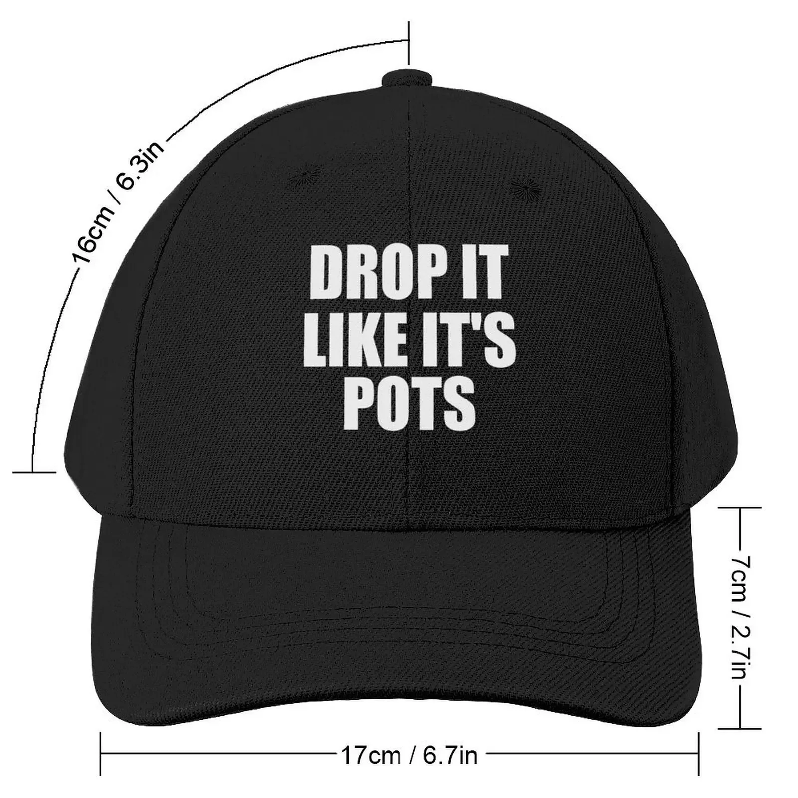 drop it like its pots, pots Baseball Cap sun hat Wild Ball Hat Women's Beach Outlet 2025 Men's