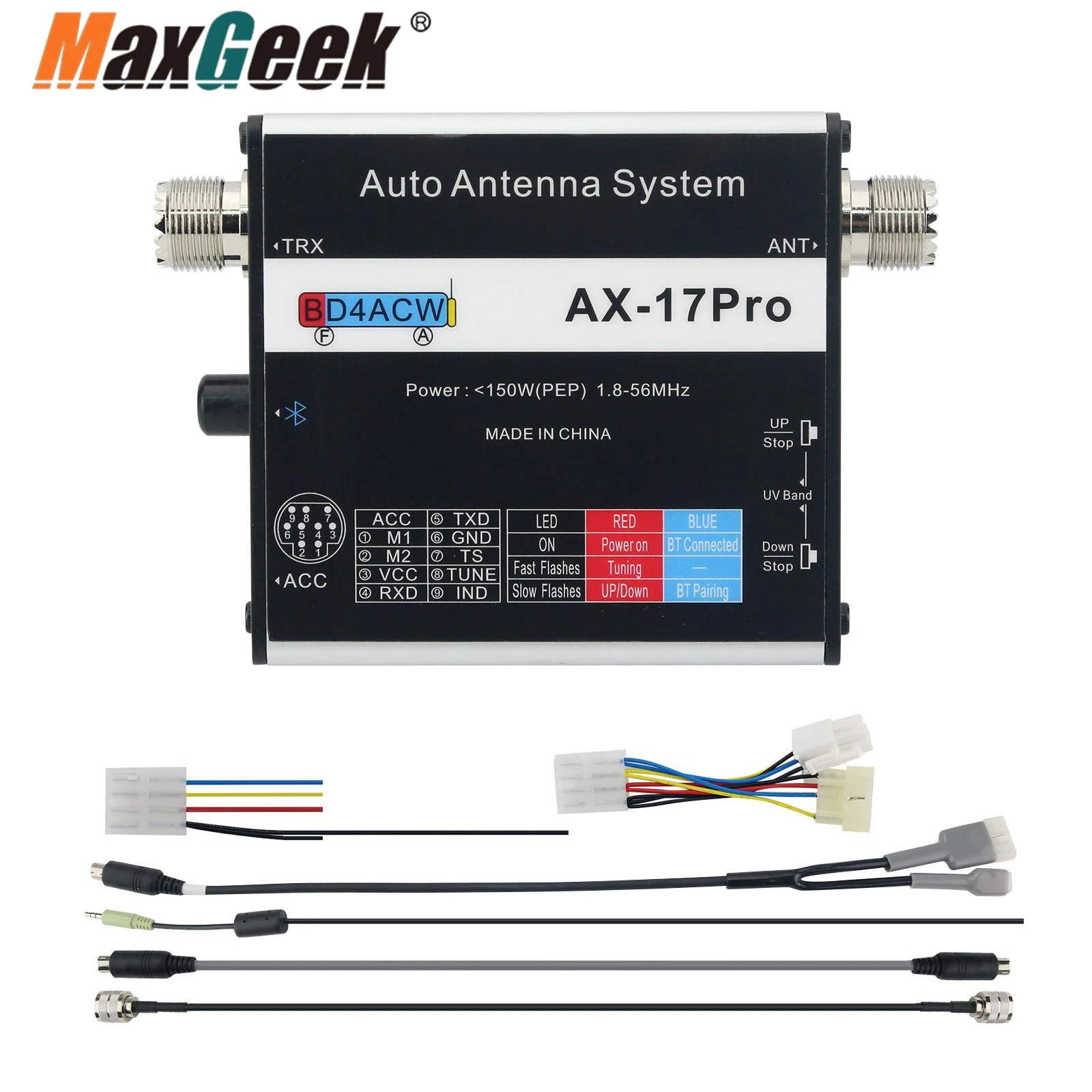 Maxgeek AX-17 Pro automatische schroevendraaier-antennecontroller voor ATAS-120A M-120A M-130A en Tarhell Little II
