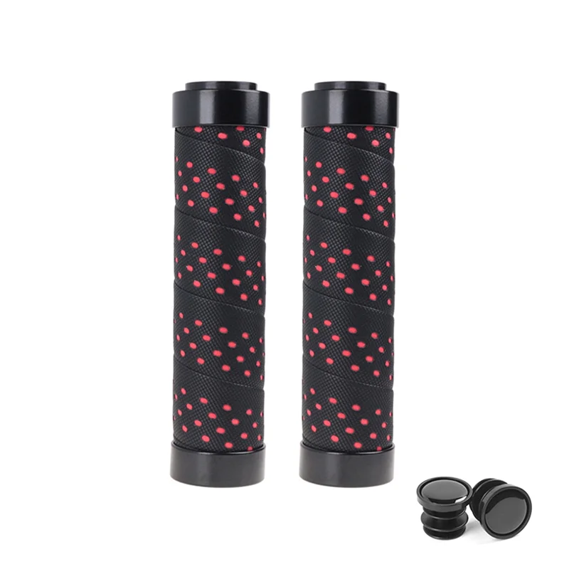

A99I-Bike Handle Grips Mountain Bike Grips Lock On, Anti-Slip Shock Absorbing Bike Handlebar Grips For 22.2Mm