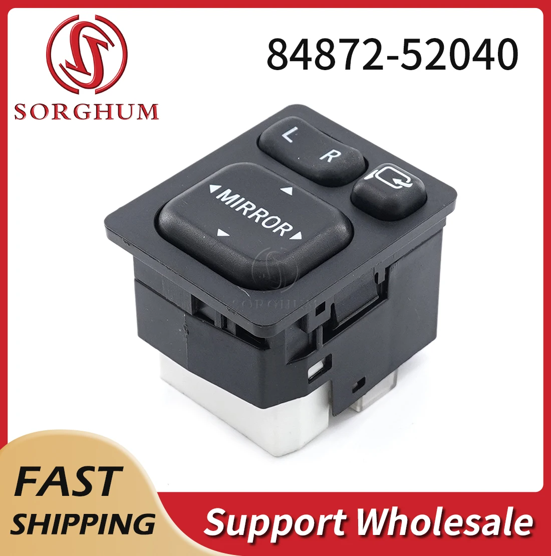 Sorghum 84872-52040 Pokrętło regulacji lusterka wstecznego Składany przełącznik do Toyota Corolla Scion RAV4 Vios Camry 84870-28020