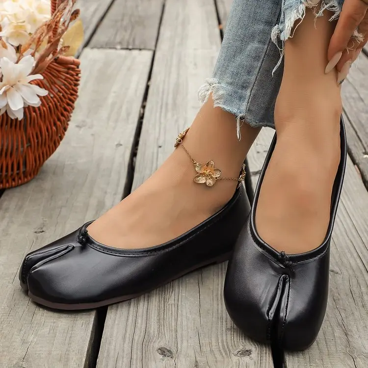 New Brand Women Flats Soft Ballet Shoes Slip On Loafers Soft Moccasins Tabi Ninja Casual Shoes Mujer Ladies Shoes Bow Knot Mujer