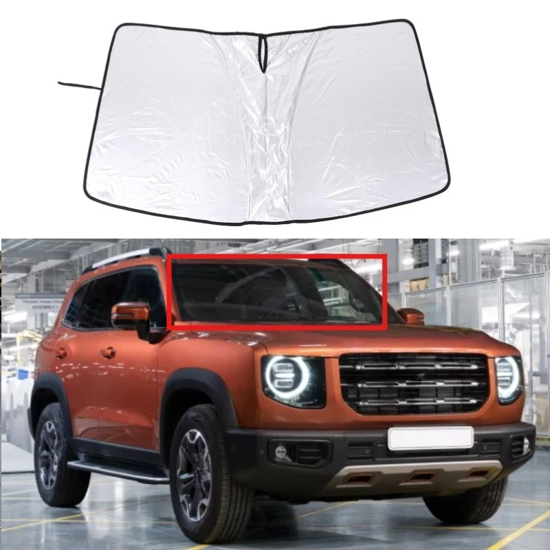 

For Haval Dargo 2021 Silver tape Car Visor Sunscreen Window Sun Shade Blocks Parasol Interior Car Accessories