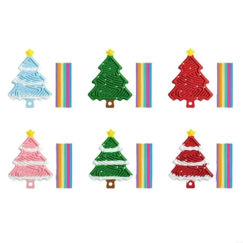

Christmas Sensory Activity Board Calming Toy for Stress Relief and Anxiety Novelty Silicone Christmas Tree Pad Sticks