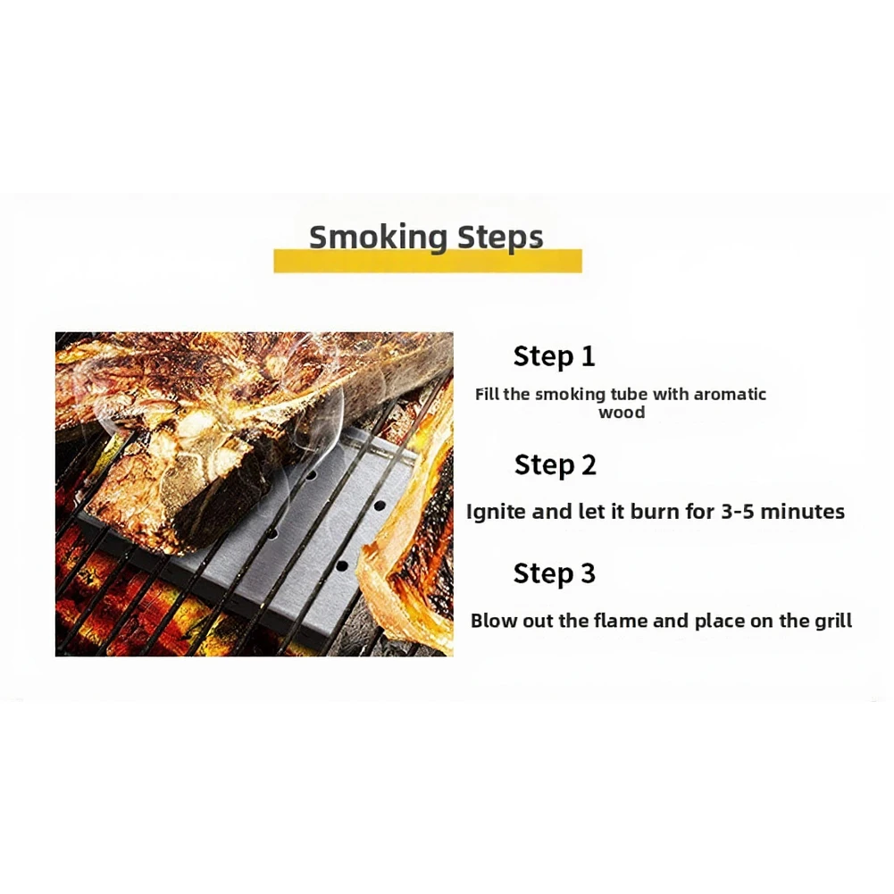Grill-Friendly Stainless Steel Charcoal Box for Flavor Infusion Using Traditional Hardwood and Fruitwood Varieties