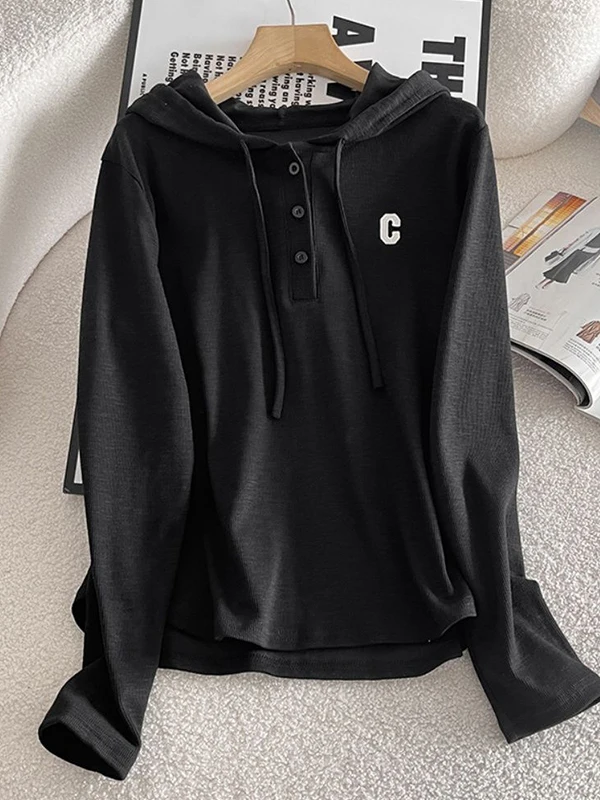 

plus Size 300 Pou Korean Sle Embroidered Letter Hoodie Women Long Sve Casual Top Autumn Wear for plus Size Women