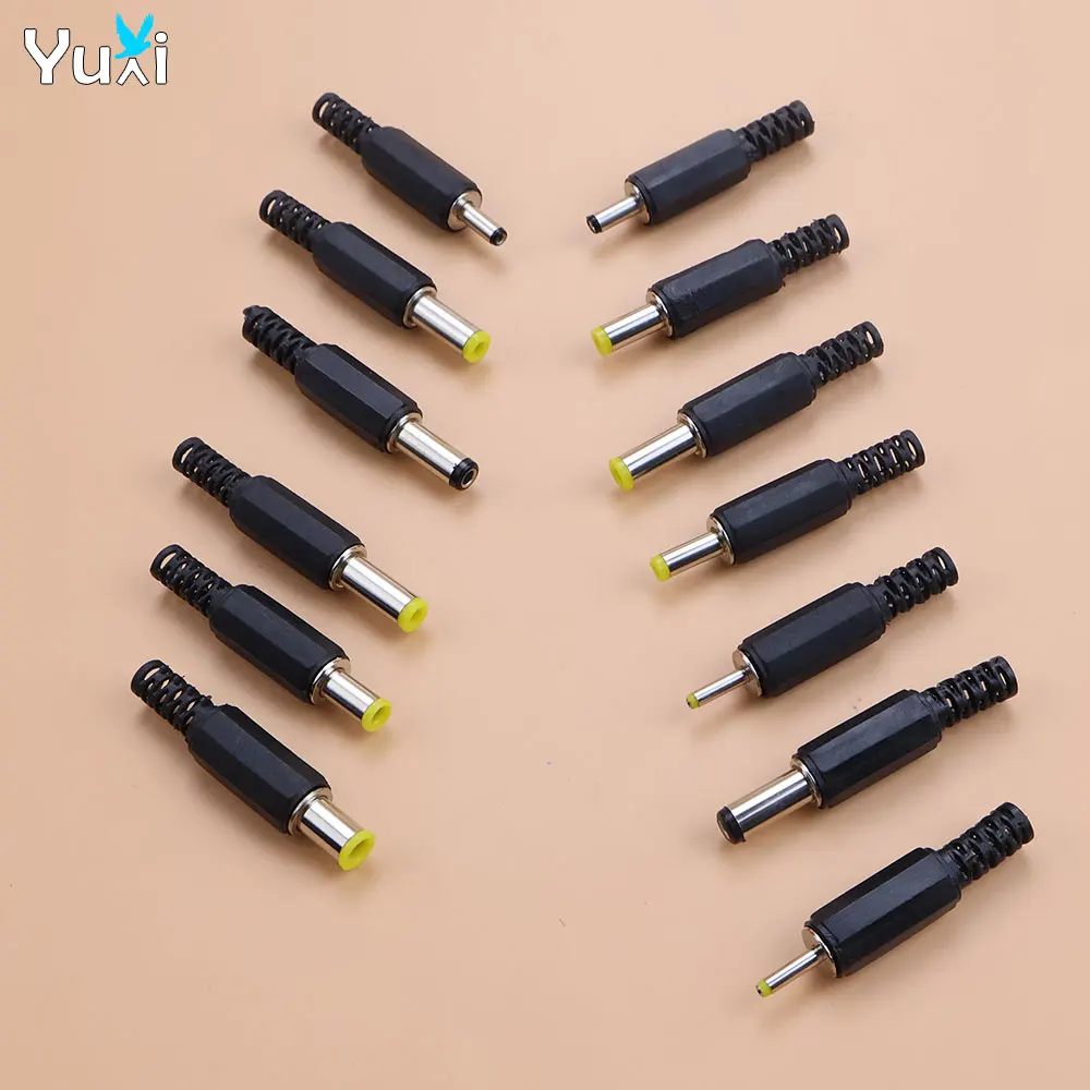 YuXi 5piece 3.5x1.35/4.0x1.7/4.8x1.7/5.5x2.1/6.0x4.4/2.5x0.7/5.5x2.5mm male socket DC power plug socket adapter connector