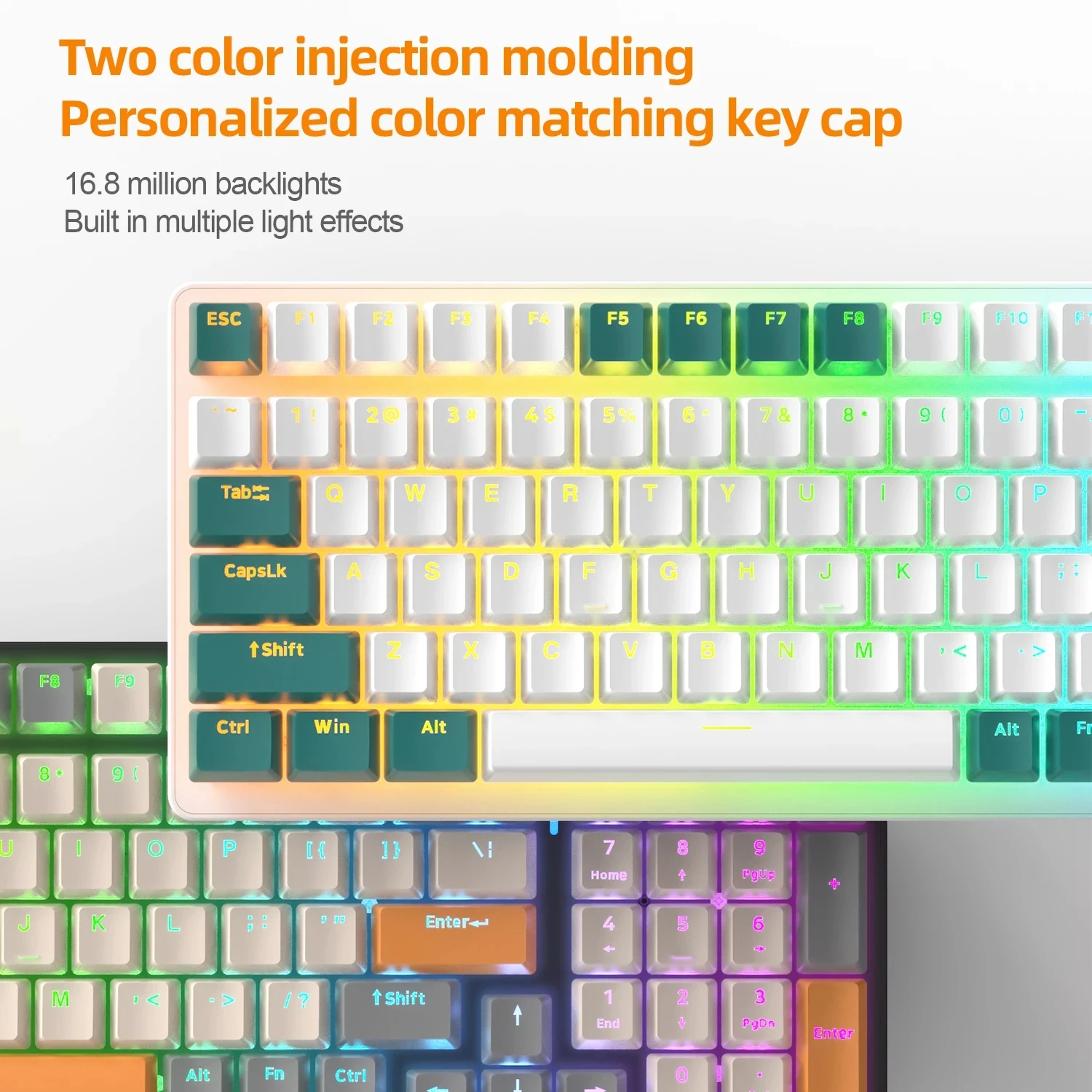 K6 Russian/English Gaming Mechanical Keyboard for Gamer Bluetooth 5.0 2.4 Ghz Wired Three Modes Hot-swap Red/Blue Switch 100keys