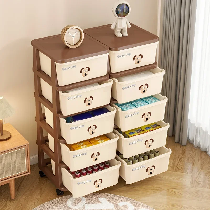 

Formwell upgrade Plastic Storage Drawers, Rolling Storage Cart, Rolling Cabinet for Home, Drawers Organizer, puppy decoration