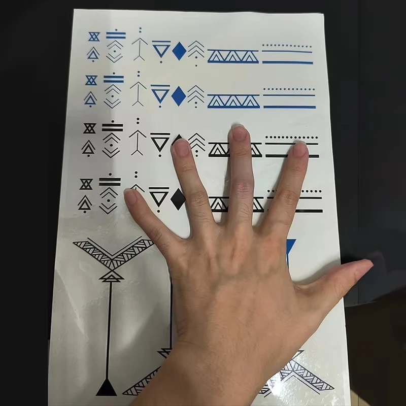 Amor y espacio profundo Rafayel Cosplay tatuaje falso impermeable fiesta de Halloween mano brazo tatuaje pegatinas accesorios de juego de mascarada