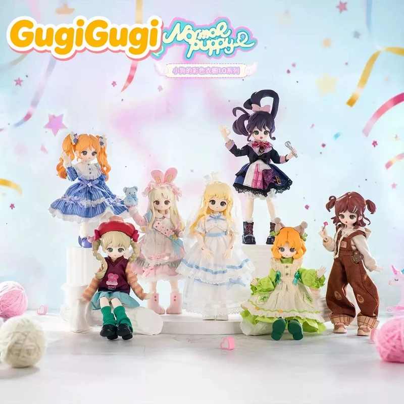 genuine-the-colorful-wardrobe-of-normal-puppy-series-1-12-action-figure-bjd-blind-box-cute-doll-desktop-ornament-collect-gift