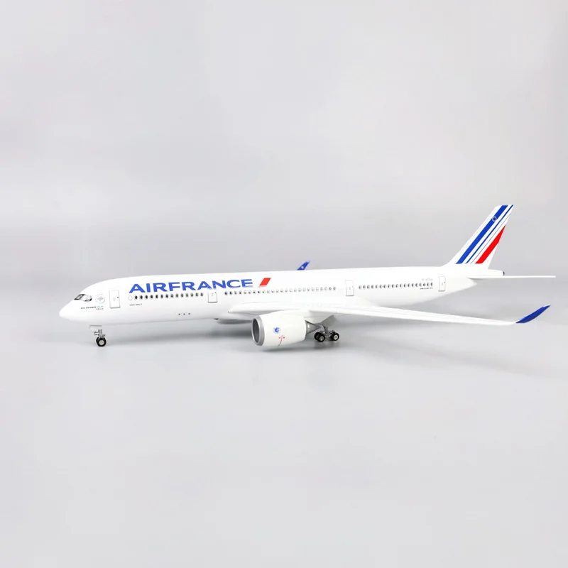 47cm Air France A350 Model Aircraft with Landing Gear Wheel Resin Diecast Machine Collected Model Building Kits Plane Toys view 4
