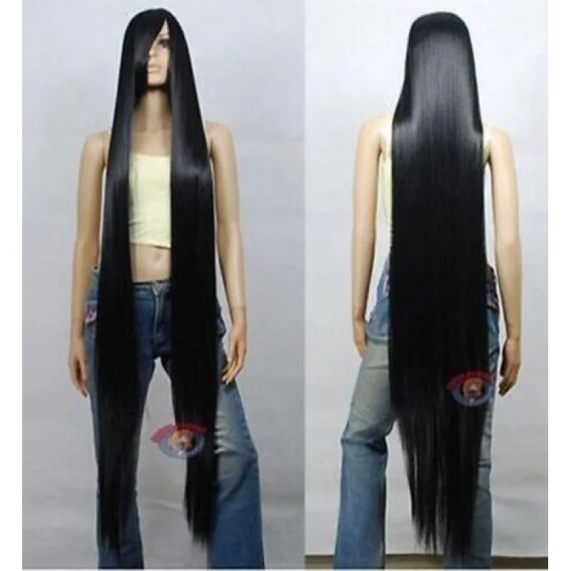

150cm Long Straight cosplay Bla party HAIR Wigs+ free wig cap 60inch