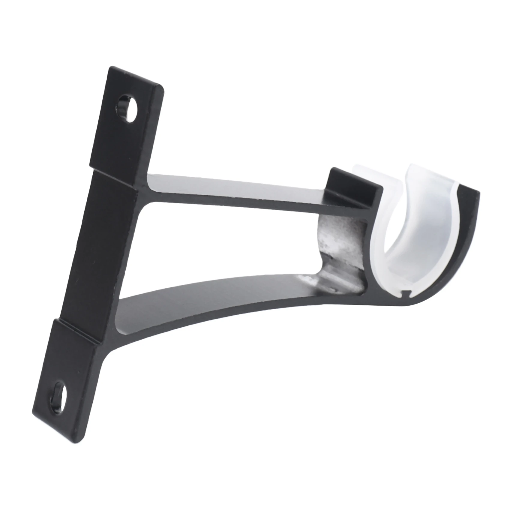 ABVT-20 Pack Single Curtain Rod Brackets For Drapery Rod Aluminum Alloy Heavy Duty Curtain Rod Holders (Black)