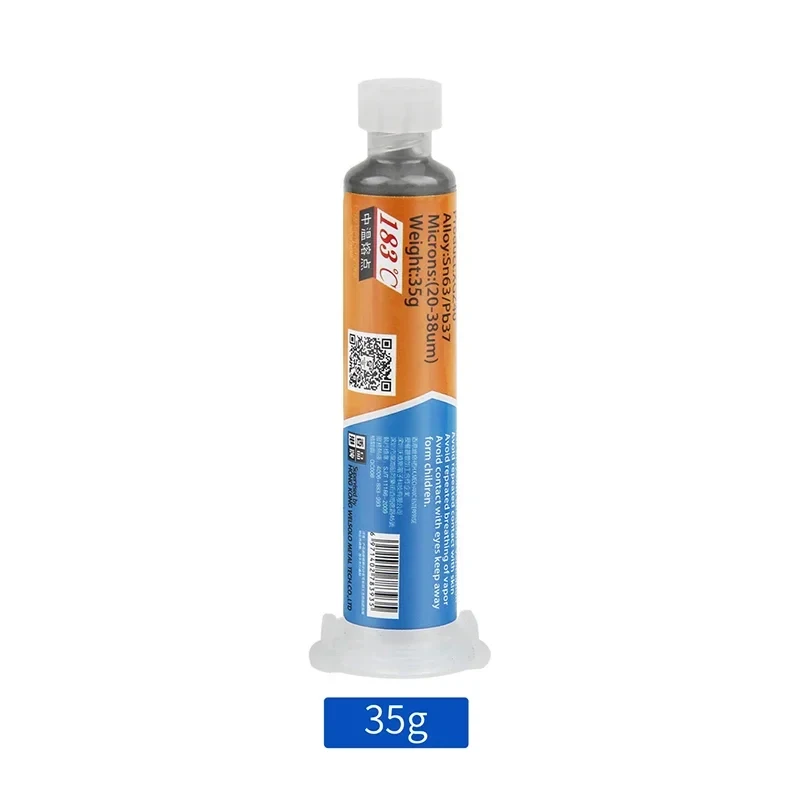 Lötpaste 35g 183 ℃ Chip-Lötpaste geeignet für LED-Leiterplatten, elektronische Komponenten, Handy-Reparatur, Flussmittel-Werkzeugzubehör