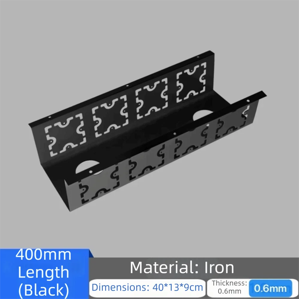 

U-Shape Structure Under-Desk Cable Management Tray Durable Material Standard Panel Invisible Cable Management Tray