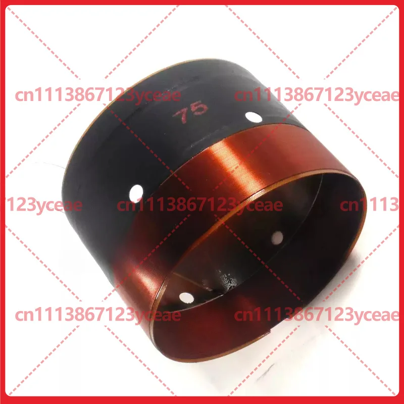 1-5pcs For 75 Core 75mm Bass Coil Pure Copper Round Wire Glass Fiber Bobbin High Wattage Dual Side Wound DIY