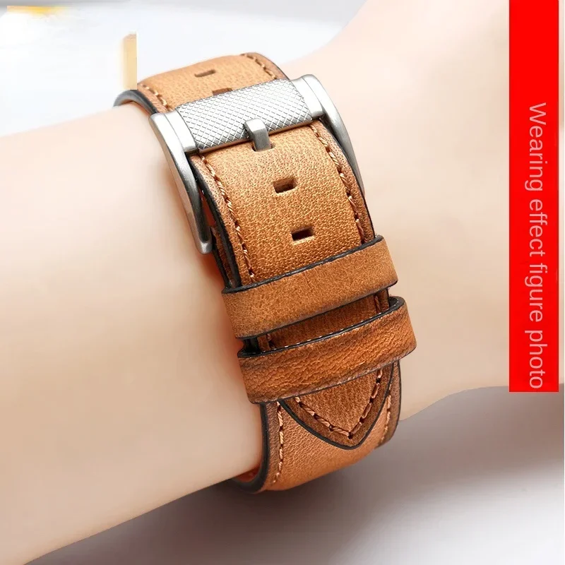 Genuine Leather Watch Strap for Fossil Timex Soft Comfortable Men Watch Band Accessories 20mm 22mm Wrist Strap