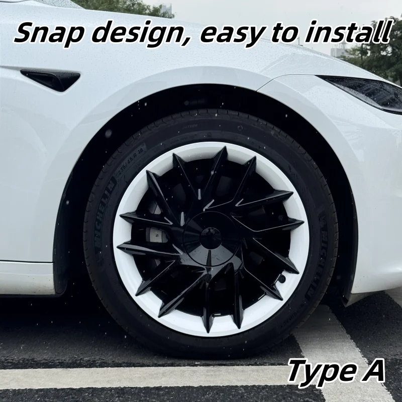 4PCS HubCap 18 Inch Performance Replacement Wheel Cap Automobile Full Rim Cover Accessories for Tesla Model 3 Highland 2023 2024