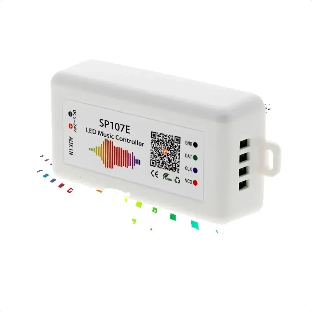 

Ws2812B Контроллер светодиодных лент Rgbic DC5V-24V WIFI zigbee Sp107E Музыка Ws2811 Sk6812 Адресный контроллер умного приложения
