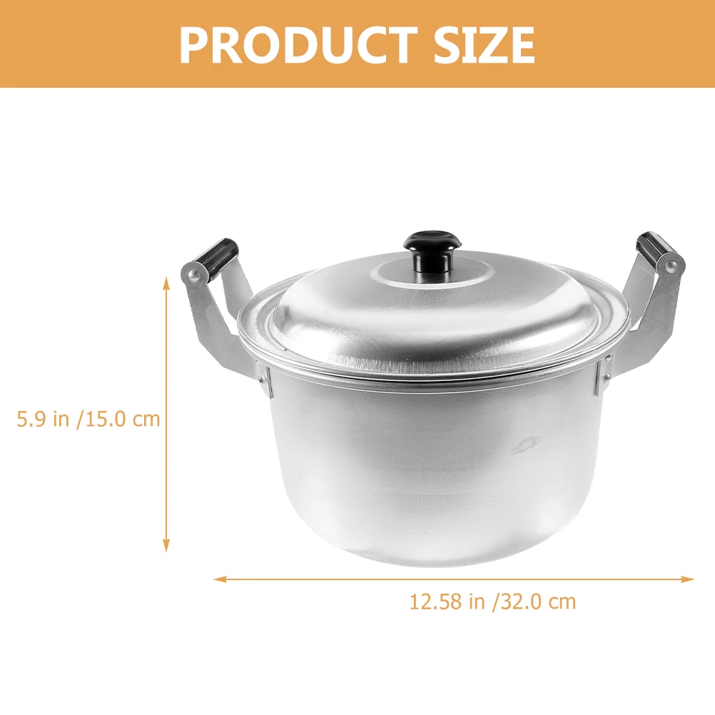 

Large Capacity Aluminum Alloy Double Ear Soup for Rice Pot Noodle Pot Cooking Rice Noodles Sauce Boiling Water