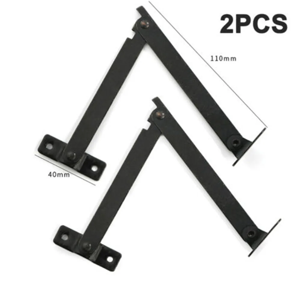 Metal Decorative Hinges 2PCS for Jewelry Box Wine Box and Chest Antique Bronze Iron Support Hinge for Furniture