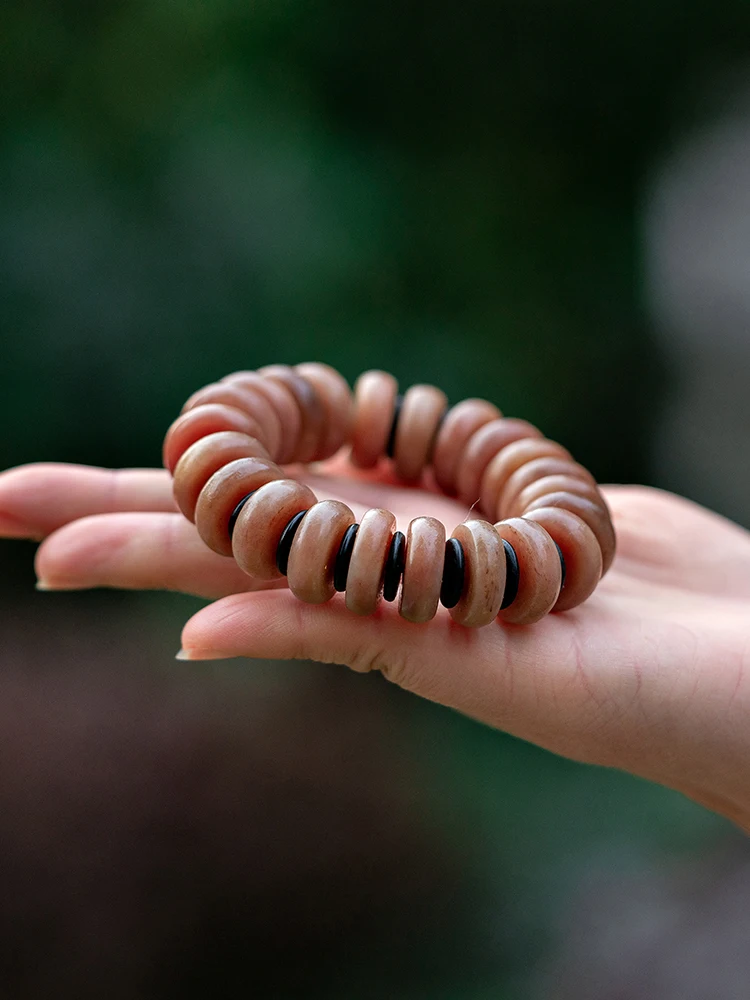 

Natural Blood Material Bone Bracelet Fashion Tibetan Ancient Style Bracelet Male Senior Sense Female Male Buddhist Beads Niche