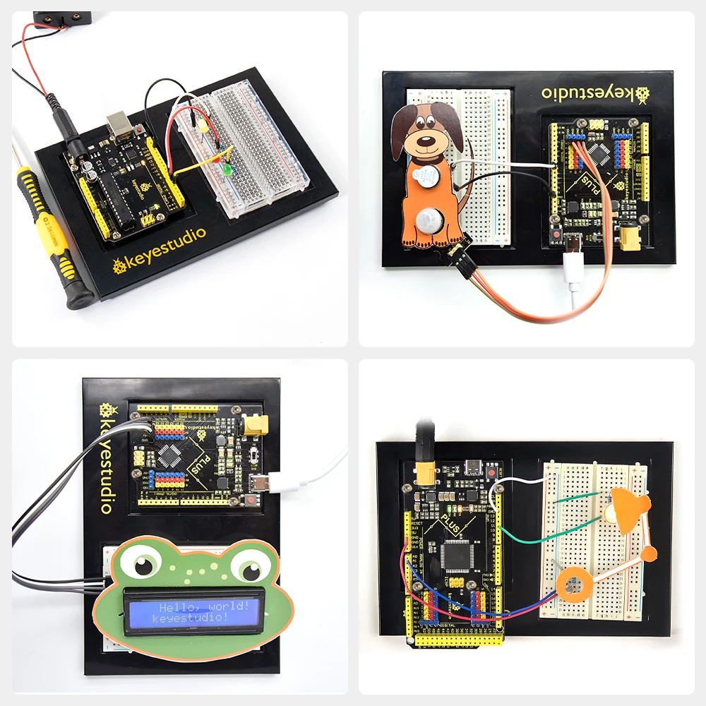 1PCS Keyestudio Supporto ABS Piattaforma Sperimentale Piastra Base per Arduino UNO R3 MEGA 2560 Supporto 400 Punti di Fissaggio Breadboard